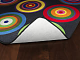 Flagship Carpets Color Rings Rug, Rectangle, 7' 6" x 12', Black