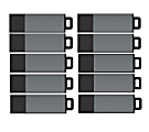 Centon DataStick Pro USB 2.0 Flash Drives, 4GB, Pro Gray, Pack Of 25 Flash Drives, S1-U2P1-4G25PK