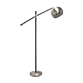 Lalia Home Swivel Floor Lamp, 59"H, Brushed Nickel/Matte Black