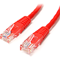 StarTech.com 15 ft Red Molded Cat5e UTP Patch Cable  - 15ft Cat5e Patch Cable - 15ft cat 5e patch cable - 15ft Cat5e Patch Cord - 15ft Molded Patch Cable - 15ft RJ45 Patch Cable