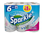 Sparkle ps® Premium Perforated Roll Towels, 1-Ply, 11" x 11", 48 Sheets Per Roll, Pack Of 6 Rolls