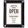deflecto Double-sided Window Display Sign - Come in, we're open Print/Message - 8.5"x 11" - Rectangular Shape - 899102 1 thumbnail image