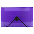 JAM Paper® Coupon Size Expanding File, 3" Expansion, 4" x 6", Purple