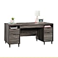 Sauder Clifford Place 66"W Double Pedestal Executive Computer Desk, Jet Acacia® 1 thumbnail image