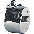 Sparco Finger Ring Tally Counter - 4 Digit - Finger Ring - Handheld - Chrome Plated Steel - Silver 1 thumbnail image