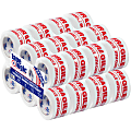 Tape Logic® Fragile Handle With Care Preprinted Carton Sealing Tape, 3" Core, 3" x 110 Yd., Red/White, Case Of 24