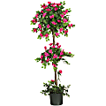 Nearly Natural 5'H Polyester Mini Bougainvillea Topiary With Planter, Green/Pastel 1 thumbnail image