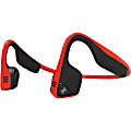 Aftershokz Trekz Titanium Mini AS600RDM Earset - Stereo - Wireless - Bluetooth - 33 ft - 20 Hz - 20 kHz - Behind-the-neck, Over-the-ear, Earbud - Binaural - In-ear - Noise Cancelling Microphone - Red 1 thumbnail image