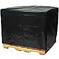 Partners Brand 3-Mil Pallet Covers, 51" x 49" x 73", Black, Case Of 50