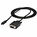 StarTech.com 6ft/2m USB C to VGA Cable - 1920x1200/1080p USB Type C DP Alt Mode to VGA Video Monitor Adapter Cable - CDP2VGAMM2MB 1 thumbnail image