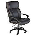 Bush Business Furniture Stanton Plus Bonded Leather Mid-Back Office Chair, Black, Standard Delivery