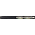 Cisco SF300-24 Layer 3 Switch - 28 Ports - Manageable - Gigabit Ethernet, Fast Ethernet - 10/100/1000Base-T, 10/100Base-TX - 3 Layer Supported - 2 SFP Slots - Power Supply - Rack-mountable - Lifetime Limited Warranty