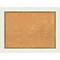 Amanti Art Cork Bulletin Board, 33" x 25", Natural, Eva White Gold Polystyrene Frame 1 thumbnail image