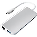 Satechi Aluminium Type-C Multimedia Adapter - for Notebook - USB Type C - 3 x USB 3.0 - Network (RJ-45) - HDMI - Mini DisplayPort 1 thumbnail image
