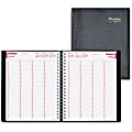 Brownline CoilPro Daily Prof. Appointment Books - Julian - Daily - January 2018 till December 2018 - 7:00 AM to 8:45 PM - 11" x 8.50" - Twin Wire - Paper - Black - Appointment Schedule, Acid-free