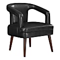 Office Star™ Mason Faux Leather Accent Guest Chair, Black