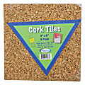 Flipside Products Cork Tiles, 6" x 6", Set of 4