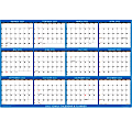 SwiftGlimpse Oversized Erasable Wall Calendar, 48" x 72", Navy, January to December 2022, SG NAVY 48 1 thumbnail image