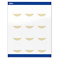 Avery® Printable Labels With Sure Feed® Technology, S00-EWW, Round, 2", Glossy White With Preprinted Gold Lace Trim Pattern, Pack Of 120 1 thumbnail image