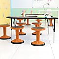 Flash Furniture Carter Adjustable Height Kids Flexible Active Stool, Orange