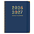 2026-2027 Excello Brands 14-Month Weekly/Monthly Academic Year Family Planner, 8-1/2" x 11", Navy Gold Numbers, May To June, Total Qty 1 1 thumbnail image