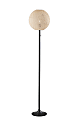 Adesso Havana Floor Lamp, 68”H, Off-Paper White Shade/Dark Bronze Base