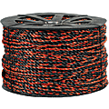 Office Depot® Brand Twisted Polypropylene Rope, 2,450 Lb, 3/8" x 600', Black/Orange