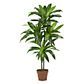 Nearly Natural 43"H Real-Touch Silk Dracaena Plant With Pot, Green