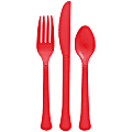 Amscan Boxed Heavyweight Cutlery Assortment, Apple Red, 200 Utensils Per Pack, Case Of 2 Packs 1 thumbnail image