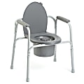 Invacare® All-In-One Aluminum Commode, 36"H x 24 1/4"W x 18 1/4"D, Gray 1 thumbnail image