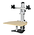 Ergo Desktop Electric Kangaroo Elite Stand, 27 1/2"H x 28"W x 28"D, Maple, Standard Delivery