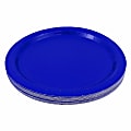 JAM PAPER Round Paper Party Plates, Medium, 9 Inch, Royal Blue, 50/pack 1 thumbnail image
