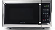 Farberware Classic 0.9 Cu Ft 900-Watt Microwave Oven, Stainless Steel/Black, FM09SSE