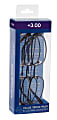 ICU Eyewear Rectangular Reading Glasses Set, Metal, +3.00, Pack Of 3 1 thumbnail image
