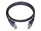 Tripp Lite 3ft Cat5 Cat5e Snagless Molded Patch Cable UTP Purple RJ45 M/M 3' - Category 5e for Network Device, Router, Switch, Printer, Server - 128 MB/s - 2.95 ft - Purple
