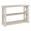 Bush® Furniture Homestead Console Table With Shelves, Linen White Oak, Standard Delivery