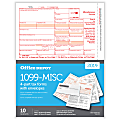 Office Depot® Brand 1099-MISC Laser Tax Forms And Envelopes, 2019 Tax Year, 4-Part, 8-1/2" x 11", Pack Of 10 Form Sets 1 thumbnail image