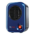 Lasko MyHeat™ 200-Watt Personal Electric Heater, 3.8"H x 6.1"W 4.3"D, Blue