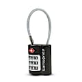 Samsonite® 3-Dial Lock, With Cable, Black