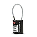 Samsonite® 3-Dial Lock, With Cable, Black 1 thumbnail image