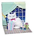 Up With Paper Everyday Pop-Up Greeting Card, 5-1/4" x 5-1/4", White Persian Kitty 1 thumbnail image