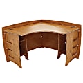 Legare Sustainable™ Bamboo 47" x 47" Corner Desk, Carbonized Amber 1 thumbnail image