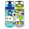 Ello Stratus Kids Tritan Water Bottles, 16 Oz, Camo/Sharks, Set Of 2 Bottles 1 thumbnail image