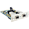 AddOn 125M to 4G OEO Converter with 2 open SFP slots Media Converter Card for our rack or standalone Systems