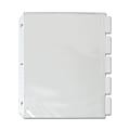 Sparco Top-Loading Sheet Protectors With Index Tabs, 8 1/2" x 11", 5-Tab, Clear 1 thumbnail image