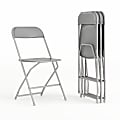 Flash Furniture Hercules Series Folding Chairs, Gray, Pack Of 4 Chairs 1 thumbnail image