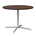 Bush Business Furniture 42-inch Round Conference Table with Metal Base, Black Walnut/Cool Gray Metallic, Standard Delivery 1 thumbnail image