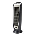 Lasko® 1500 Watts Electric Oscillating Tower Heater, 2 Heat Settings, 23"H x 7.25"W x 8.25"D, Gray