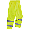 Ergodyne Glowear 8916 Class E Lightweight Hi-Vis Rain Pants, Medium, Lime 1 thumbnail image