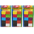 Ashley Productions Mini Whiteboard Erasers, 1-1/2" x 2", Assorted Colors, 10 Per Pack, Set Of 3 Packs 1 thumbnail image